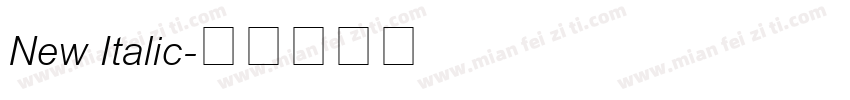 New Italic字体转换